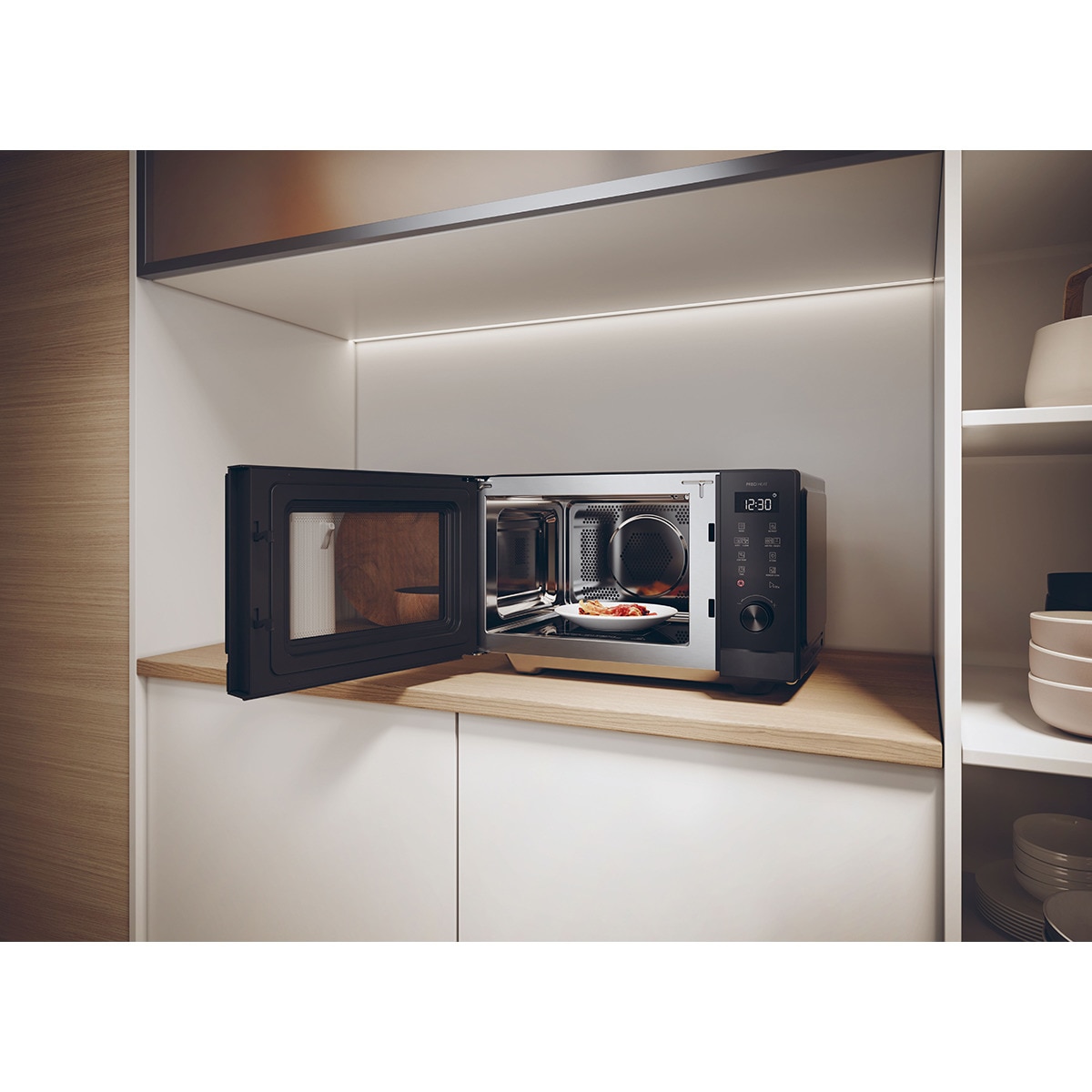 Microondas Haier  25 litros, grill y convección I-Touch Series 4 - HAMCI25FBS4TB/ST Negro-8