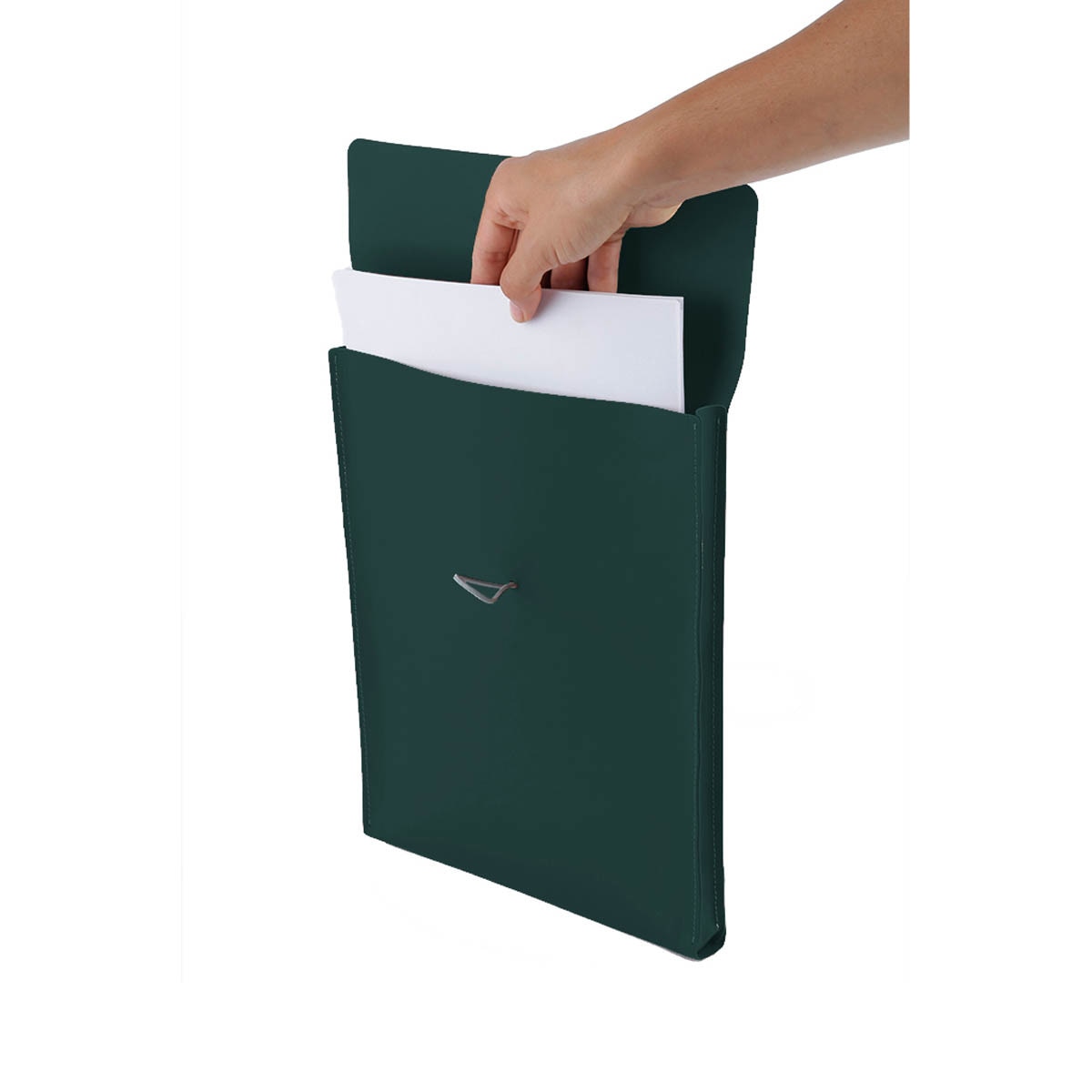 Pasta de Documentos A4 Vertical Vacavaliente  verde amazónia Verde-2