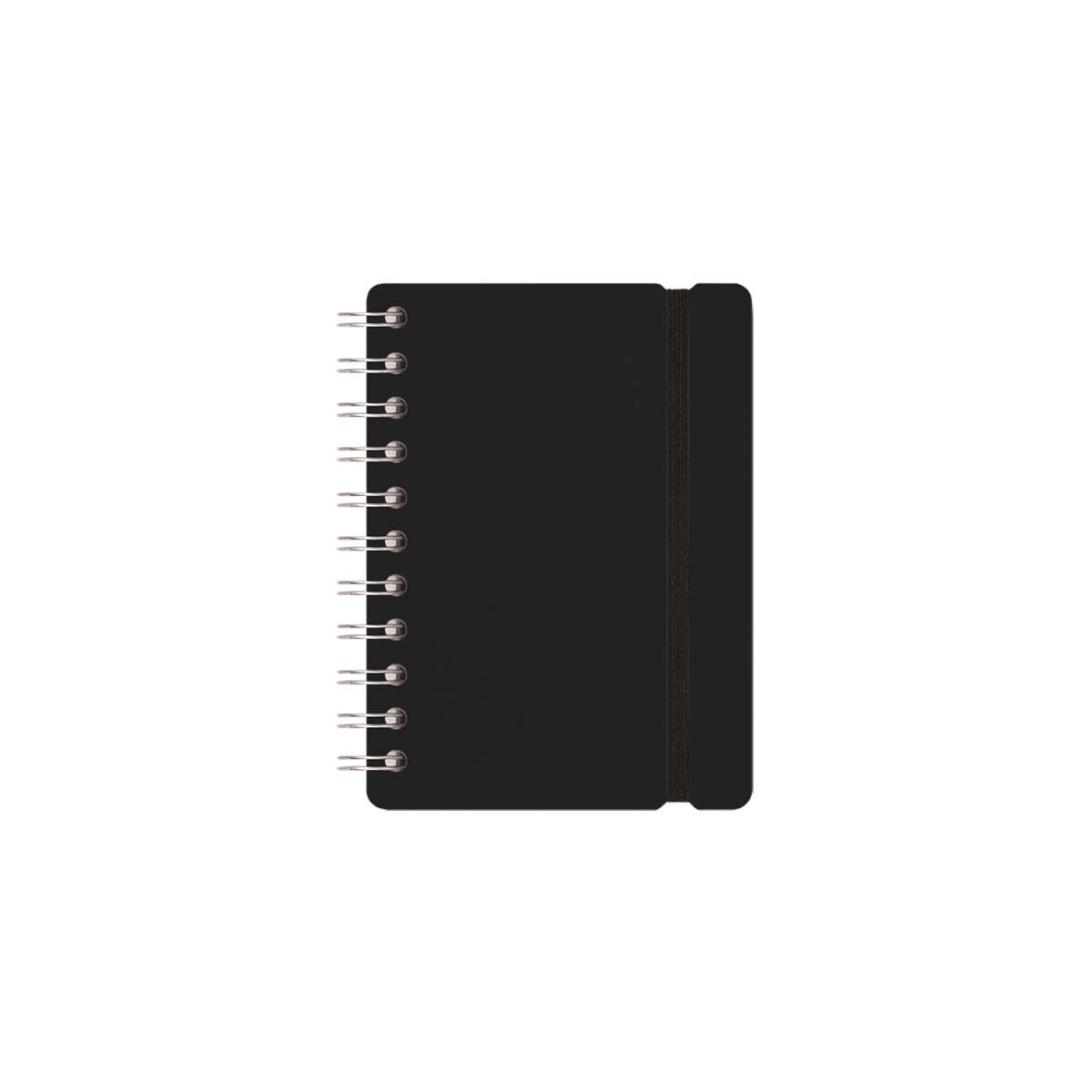 Caderno A6 pautado Vacavaliente preto 2