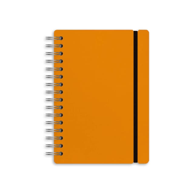 Imagem 0 de Caderno A5 pautado Vacavaliente laranja abóbora