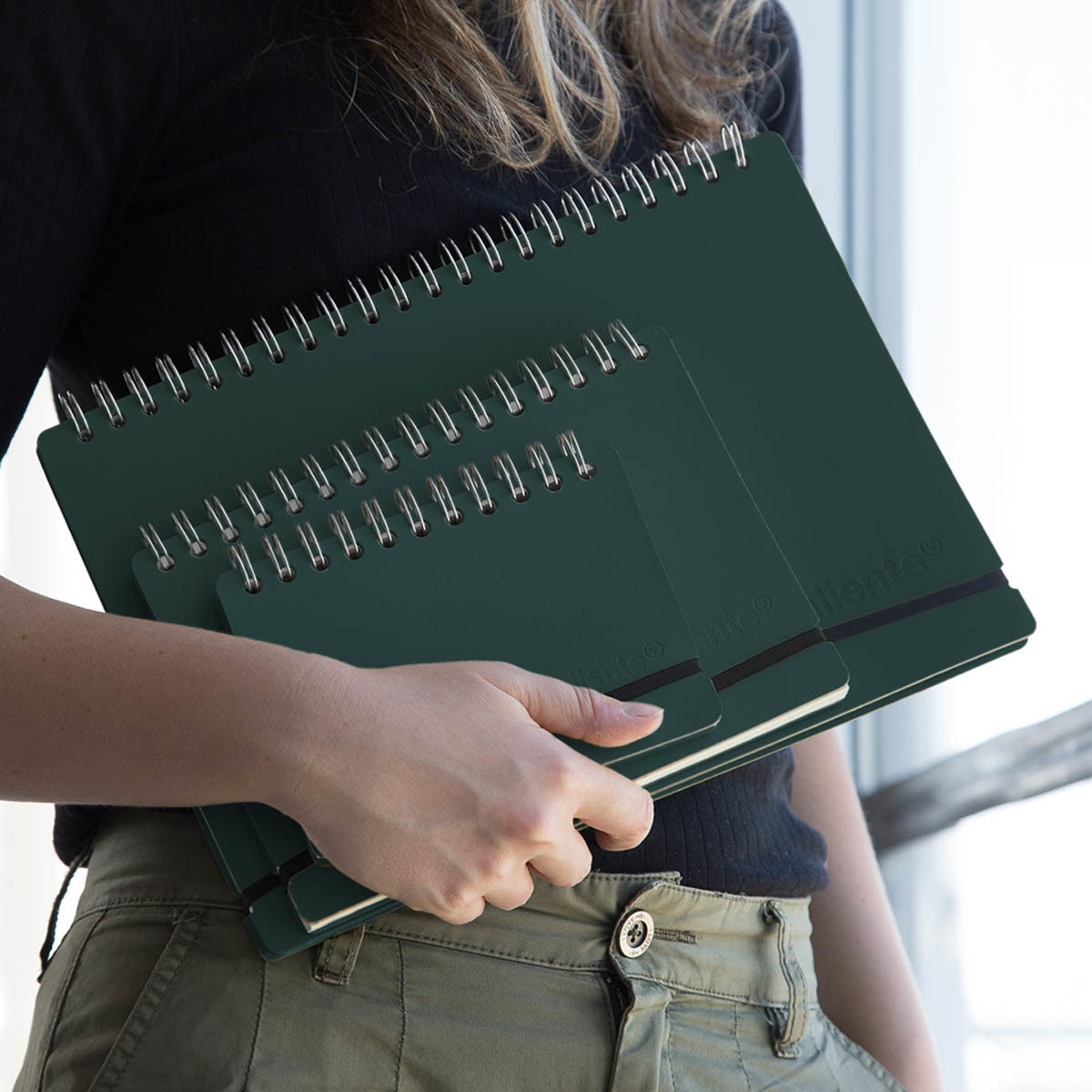 Caderno A6 pautado  Vacavaliente verde amazónia 5