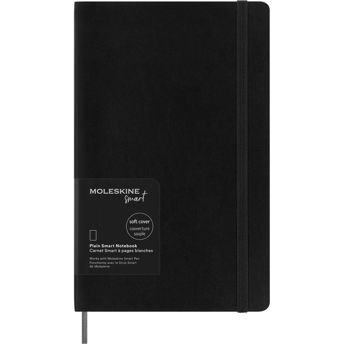 Cuaderno digital large tapa blanda hojas lisas Moleskine negro