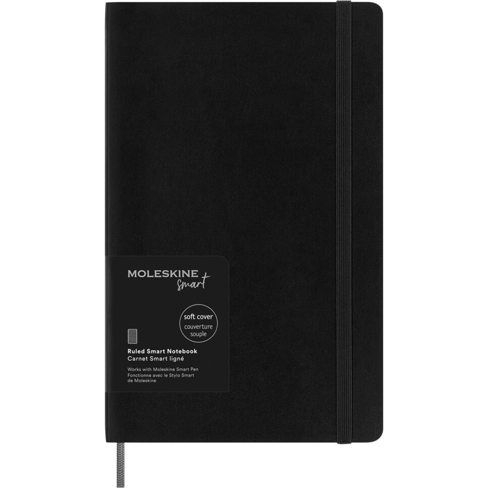 Cuaderno digital large tapa blanda hojas rayadas Moleskine negro