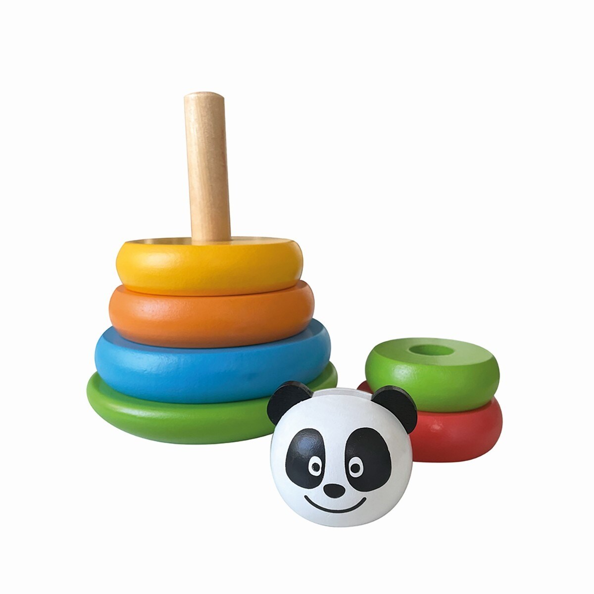 Panda - Torre de Anéis Madeira 3