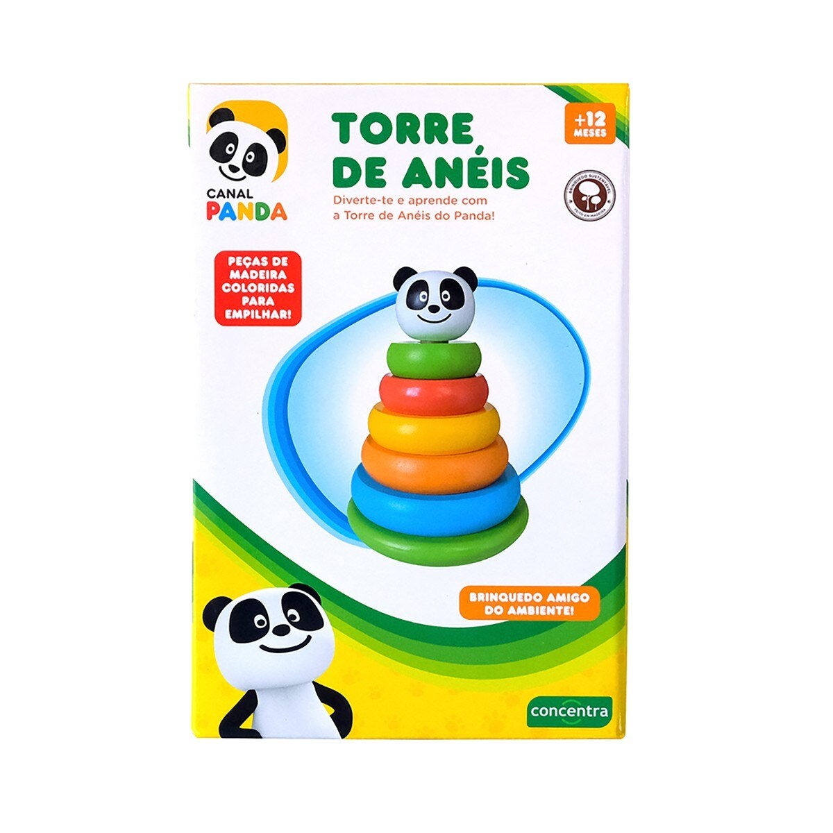 Panda - Torre de Anéis Madeira 1