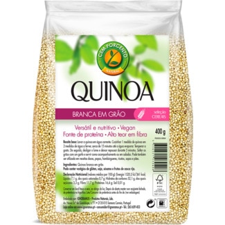 Quinoa Branca Grão embalagem 400 g - Cem Porcento