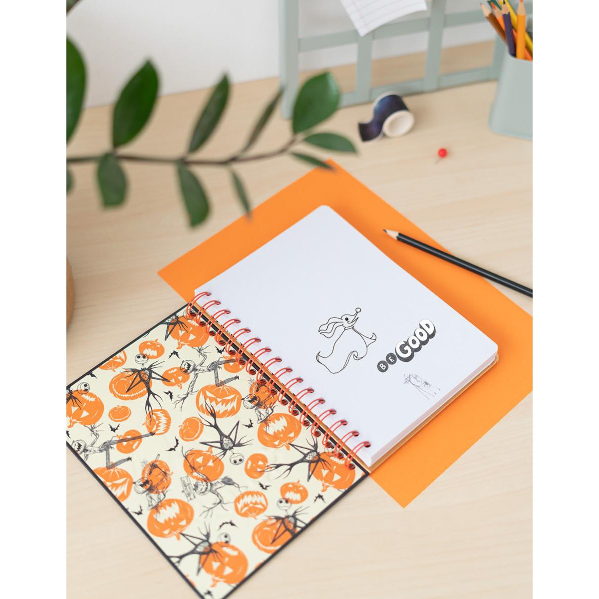 Cuaderno tapa forrada A5 Disney Pesadilla antes de Navidad Erik negro Negro / Naranja-6