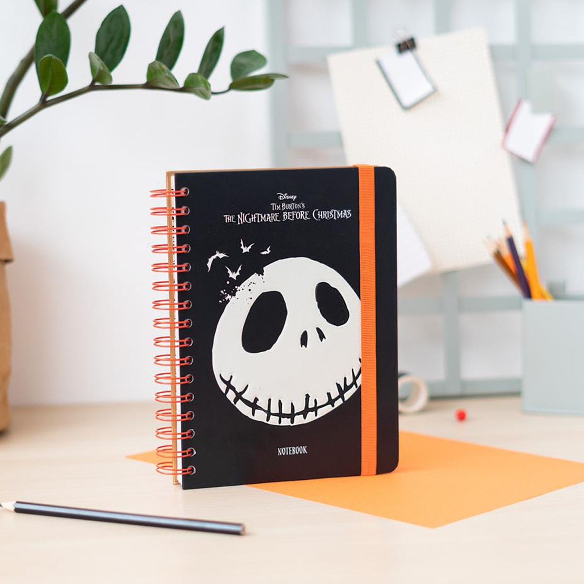 Cuaderno tapa forrada A5 Disney Pesadilla antes de Navidad Erik negro Negro / Naranja-5