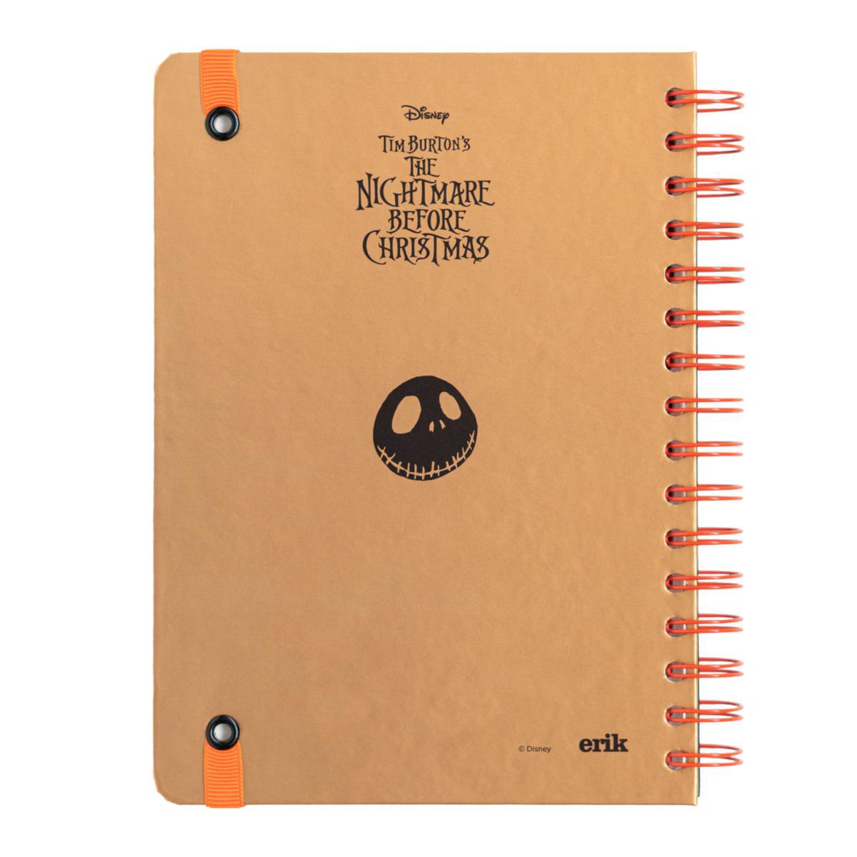 Cuaderno tapa forrada A5 Disney Pesadilla antes de Navidad Erik negro Negro / Naranja-2