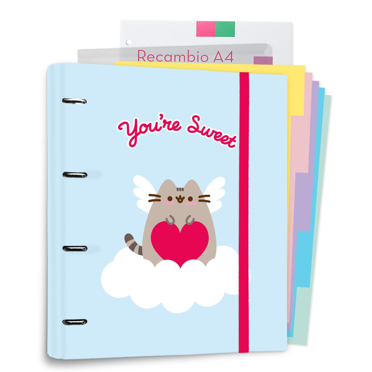 Carpeblock 4 anillas Pusheen Purrfect Love Collection Erik azul Azul / Rojo-1