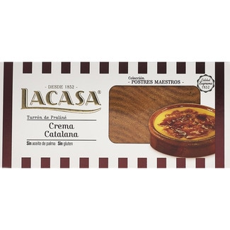 turrón de crema catalana Sin Gluten Calidad Suprema tableta 225 g - Lacasa