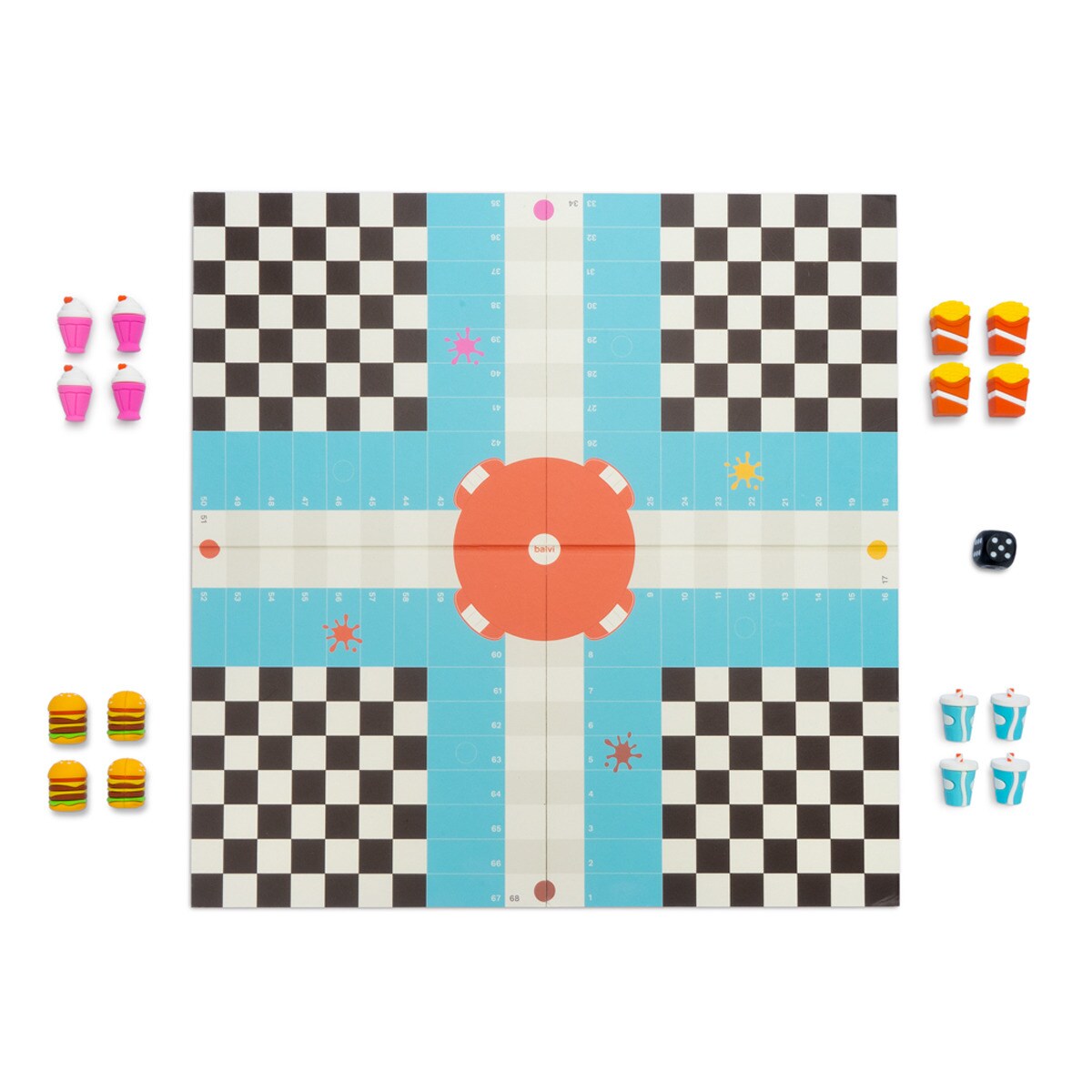 Jogo de mesa Balvi Ludo's Diner Parchís en versión restaurante de comida rápida 1