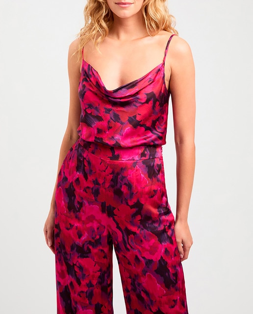 Imagen 0 de Top de mujer de tirantes satinado con estampado