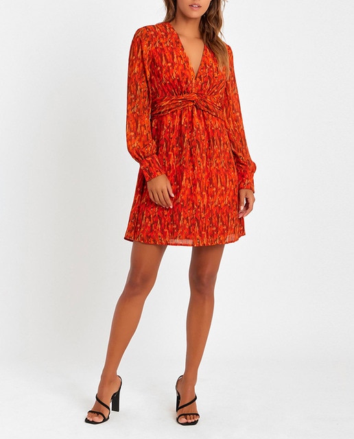 Imagen 0 de Vestido corto con estampado abstracto