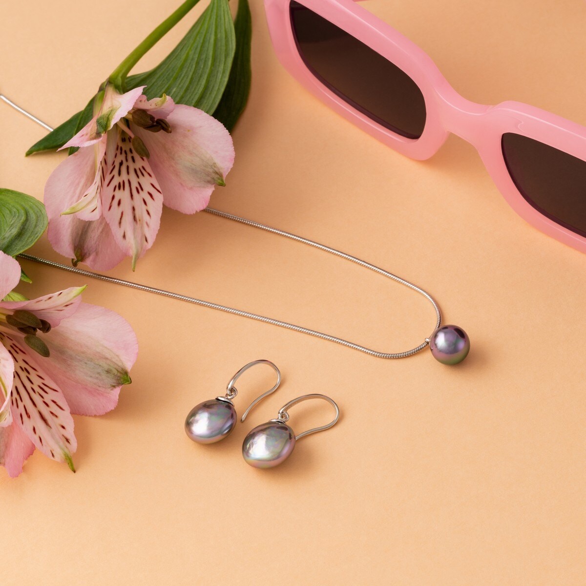 Colar Nuada de Prata e Pérolas Branco-3