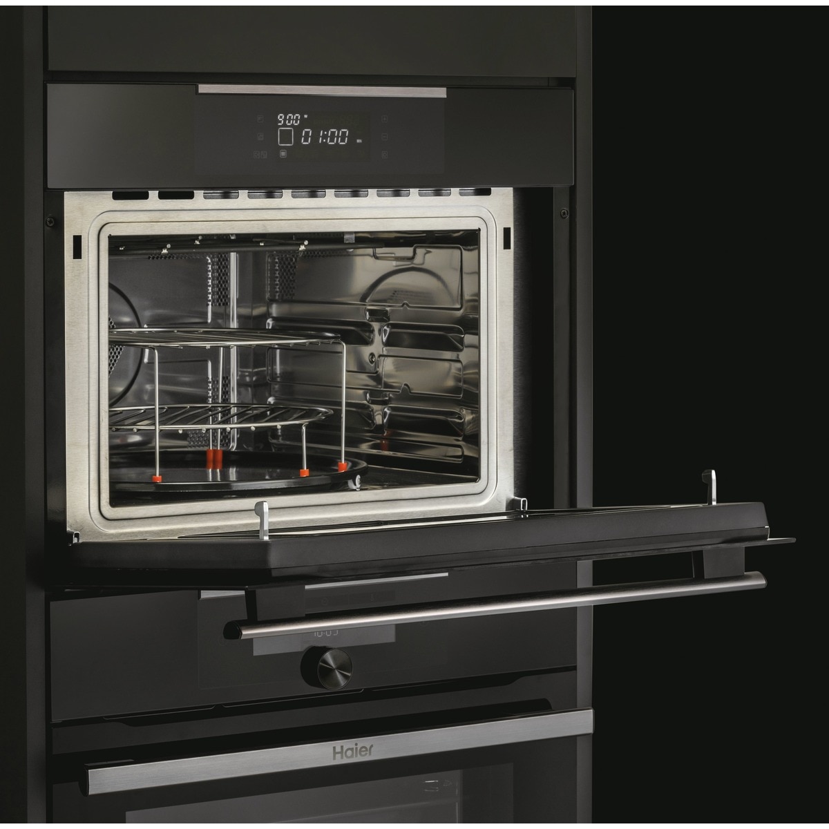 Horno Compacto multifunción Haier con microondas Series 4 - HOR45C5FT Negro-6
