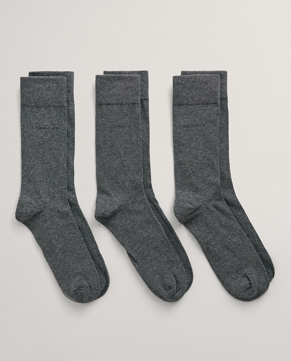 Imagem 0 de Embalagem de Três Pares de Meias em Algodão Suave