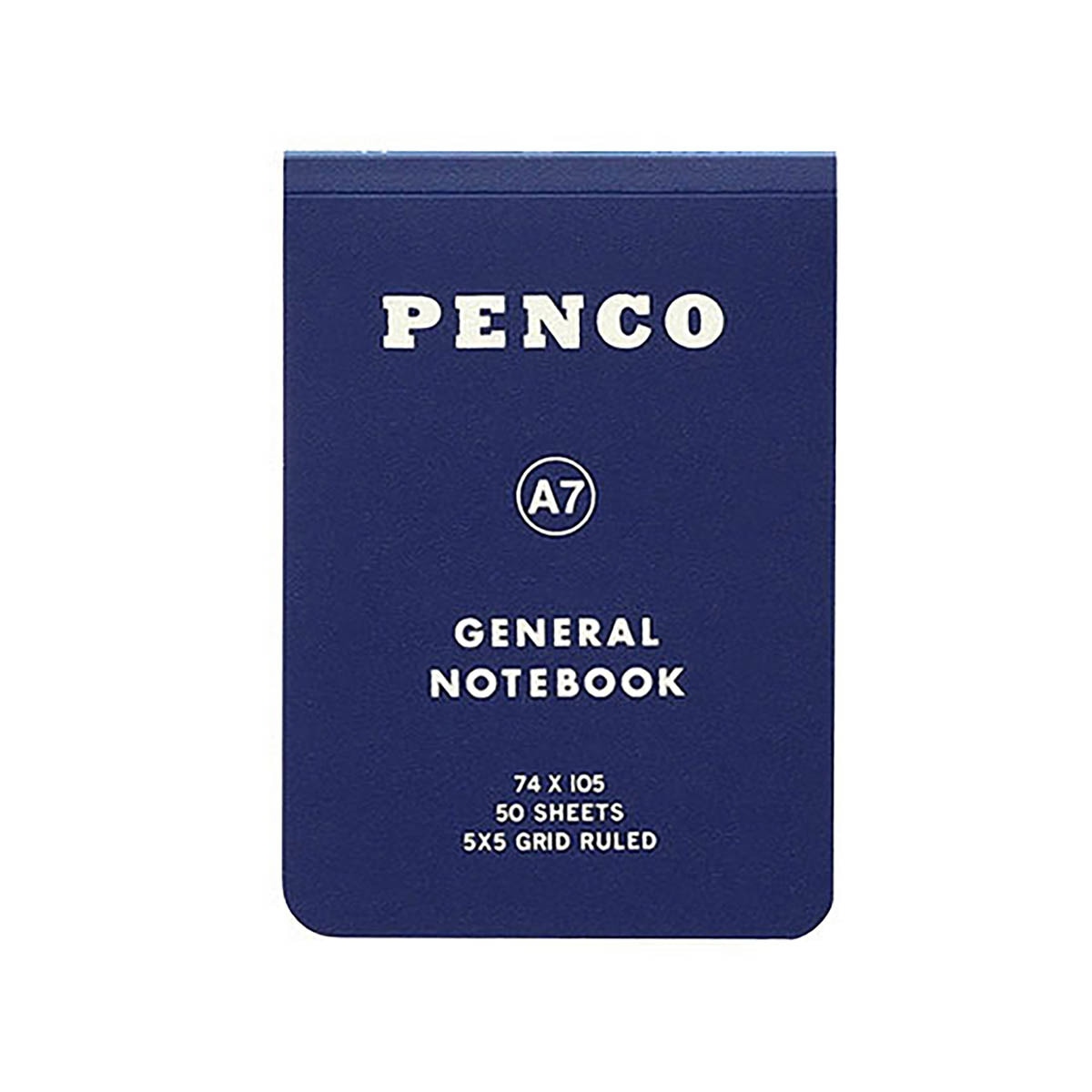 Bloco  A7 capa flexivel com folha quadriculada 5x5 azul Penco Azul-1