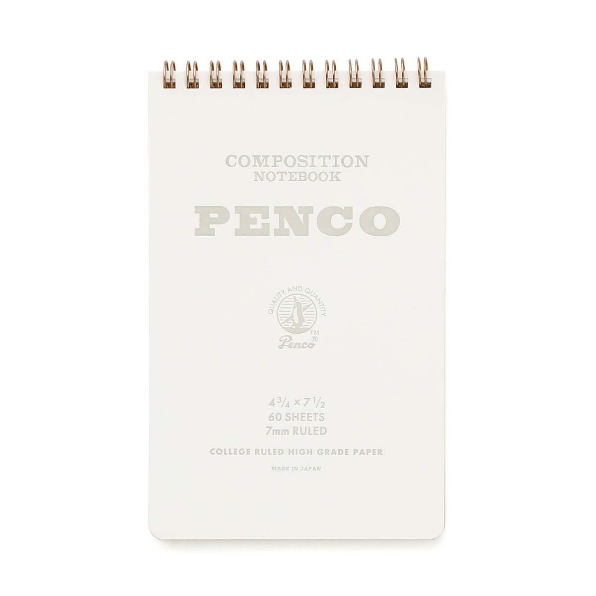 Imagem 0 de Bloco de argolas duplo M papel pautado 7mm Penco capa branca