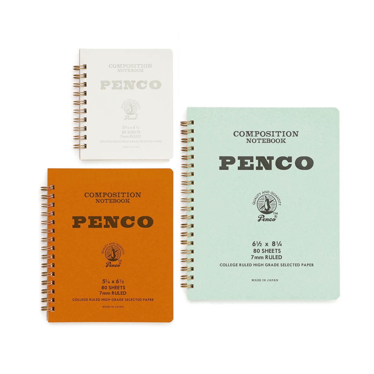 Bloco de argolas duplo M papel pautado Penco 7mm capa kraft Kraft-5