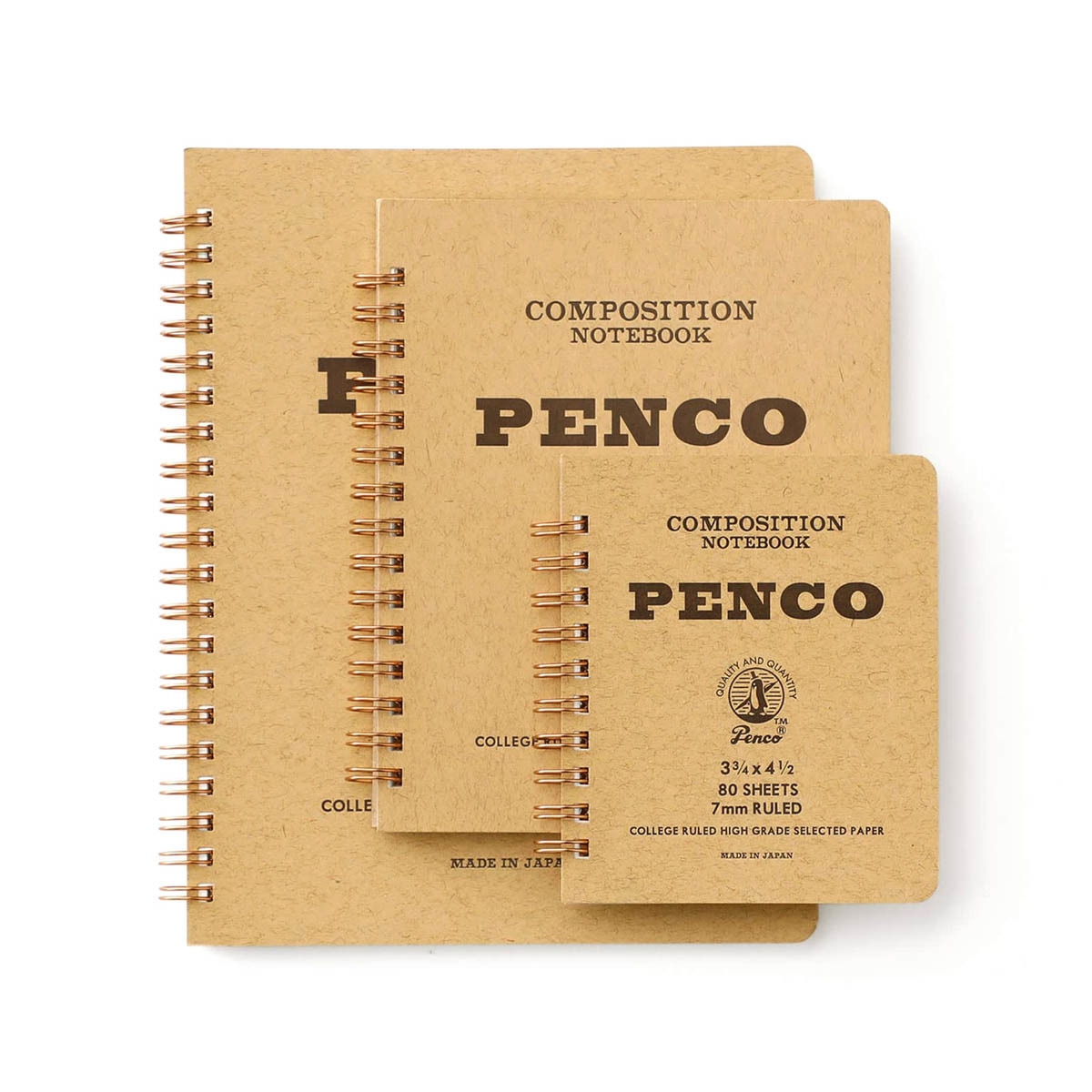 Bloco de argolas duplo M papel pautado Penco 7mm capa kraft Kraft-6