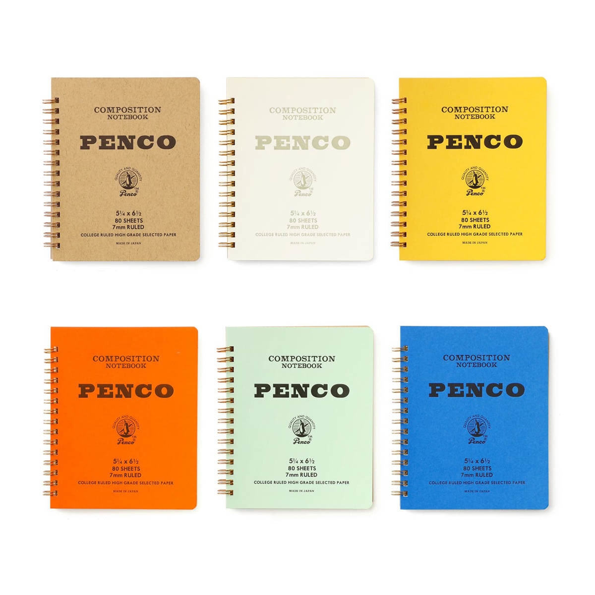 Bloco de argolas duplo M papel pautado Penco 7mm capa kraft Kraft-4