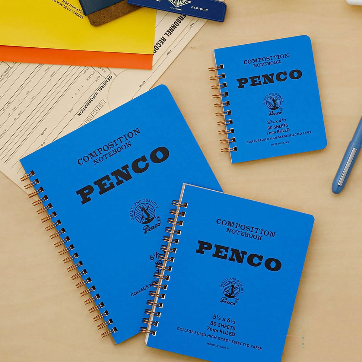 Bloco de argolas duplo M papel pautado Penco 7mm capa kraft Kraft-3
