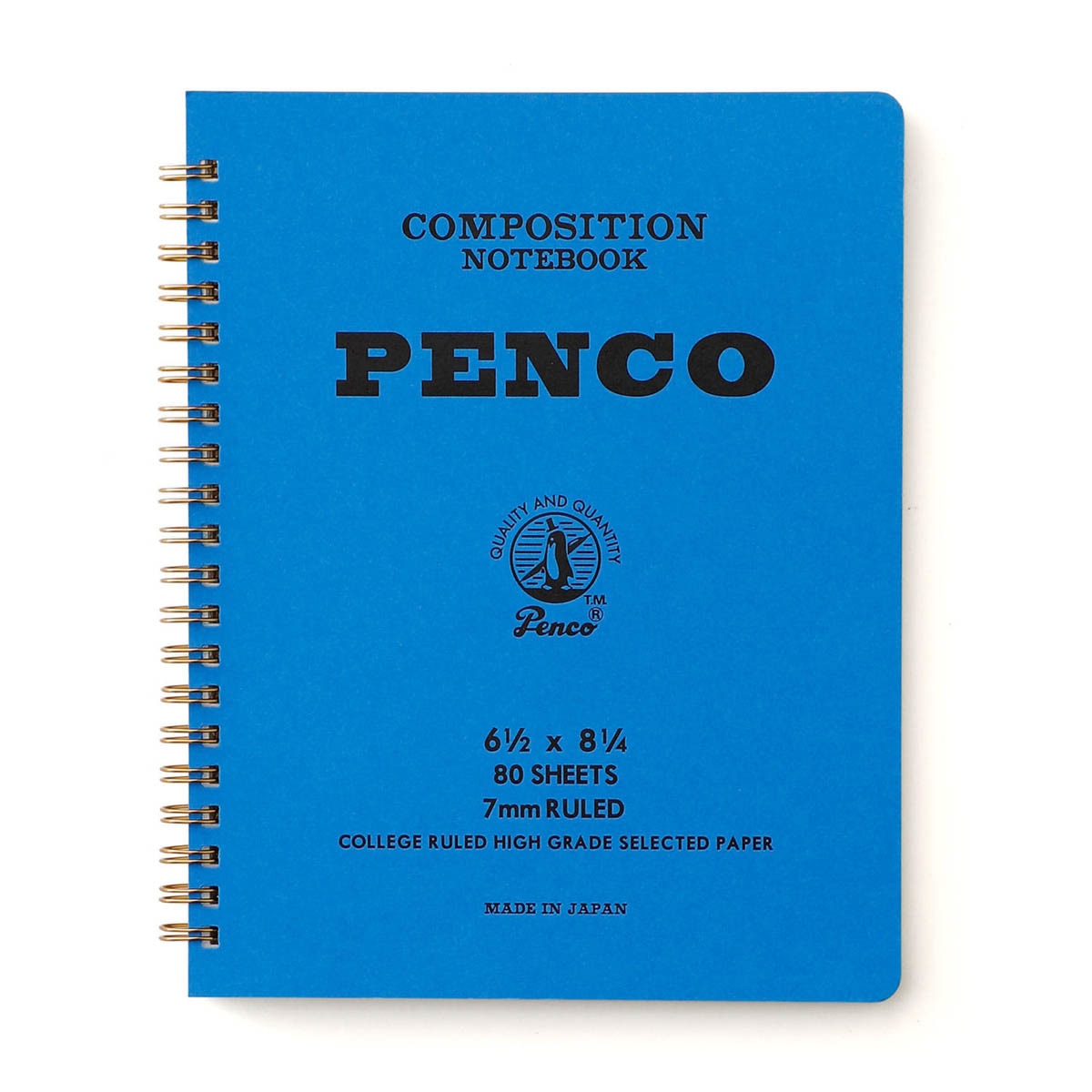 Imagem 0 de Bloco de argolas duplo L papel pautado Penco 7mm capa Azul