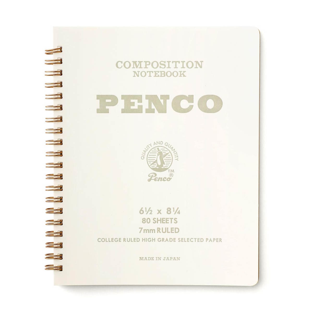 Imagem 0 de Bloco de argolas duplo L papel pautado Penco 7mm capa branca