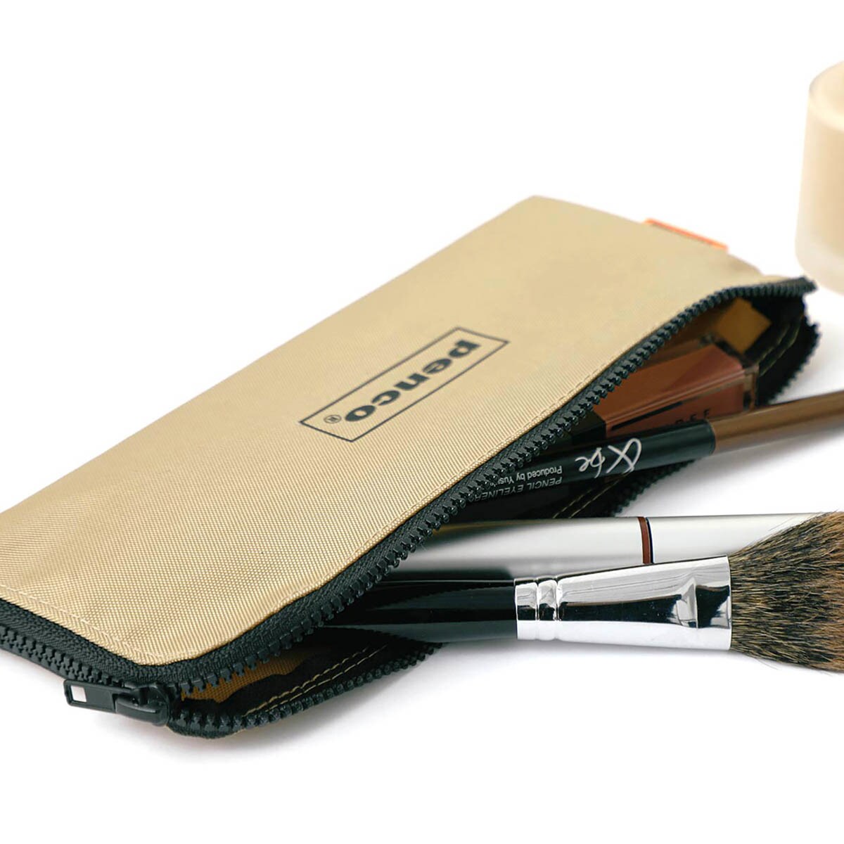 Estojo Penco em nylon plano bege Bege-4