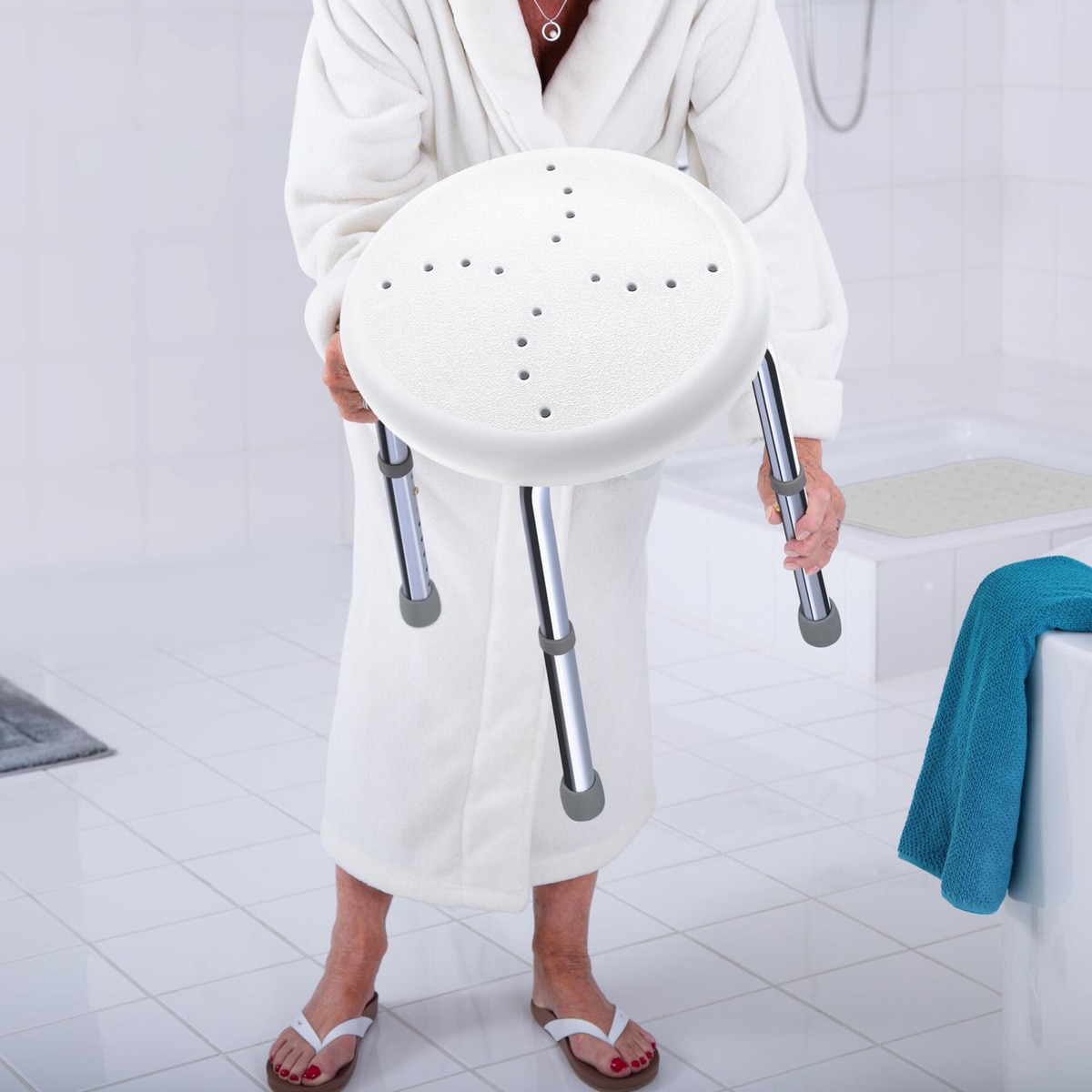 Banco de Casa de Banho Premium Go Branco-2