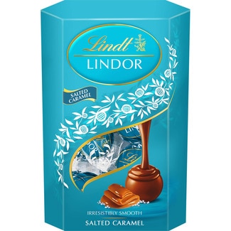 bombones de chocolate con leche y caramelo salado estuche 200 g - Lindt Lindor