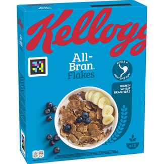 Flakes cereales de desayuno con fibra natural de trigo paquete 375 g - Kellogg's All-bran