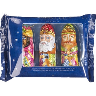 chocolates 3 figuras Reyes Magos envase 75 g - Simon Coll