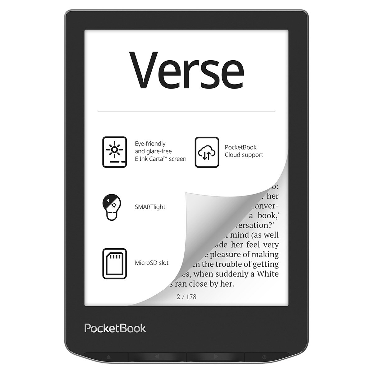 e-Reader Pocketbook Verse Mist Grey, 6" E-ink Carta. Gris niebla-1