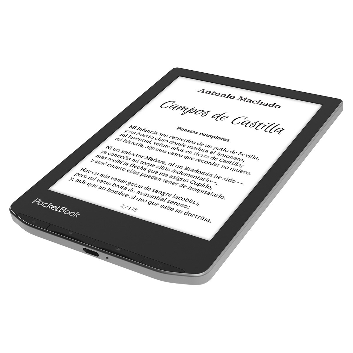 e-Reader Pocketbook Verse Mist Grey, 6" E-ink Carta. Gris niebla-6