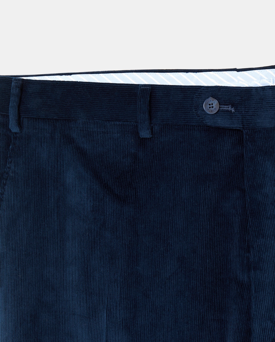 Pantalón hombre sport regular pana fina tallas grandes - Mirto - Azul marino Azul marino-5