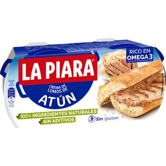 paté de atún sin gluten pack 2 lata 75 g neto escurrido - La Piara