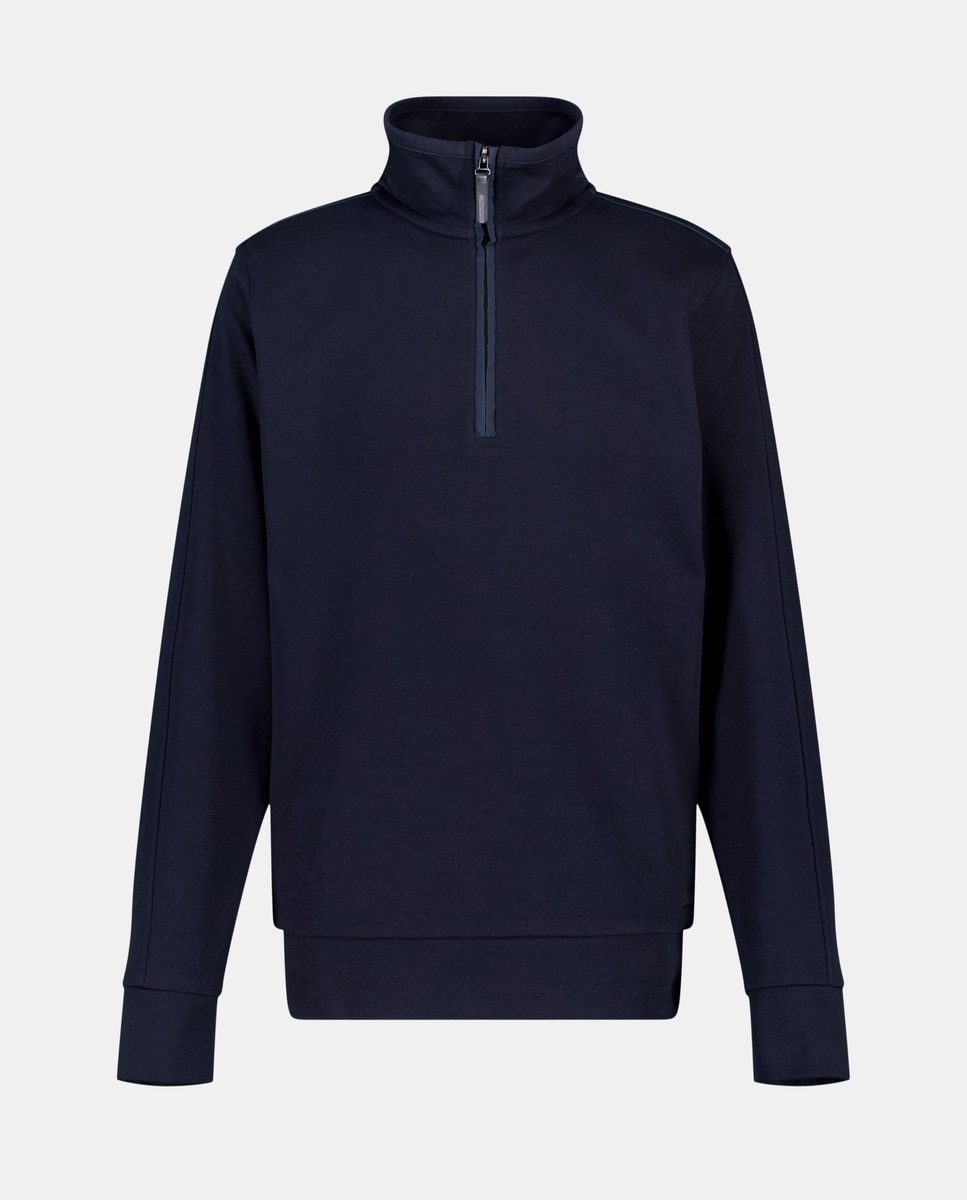 Sweatshirt com Fecho de Correr Performance Azul-marinho-4