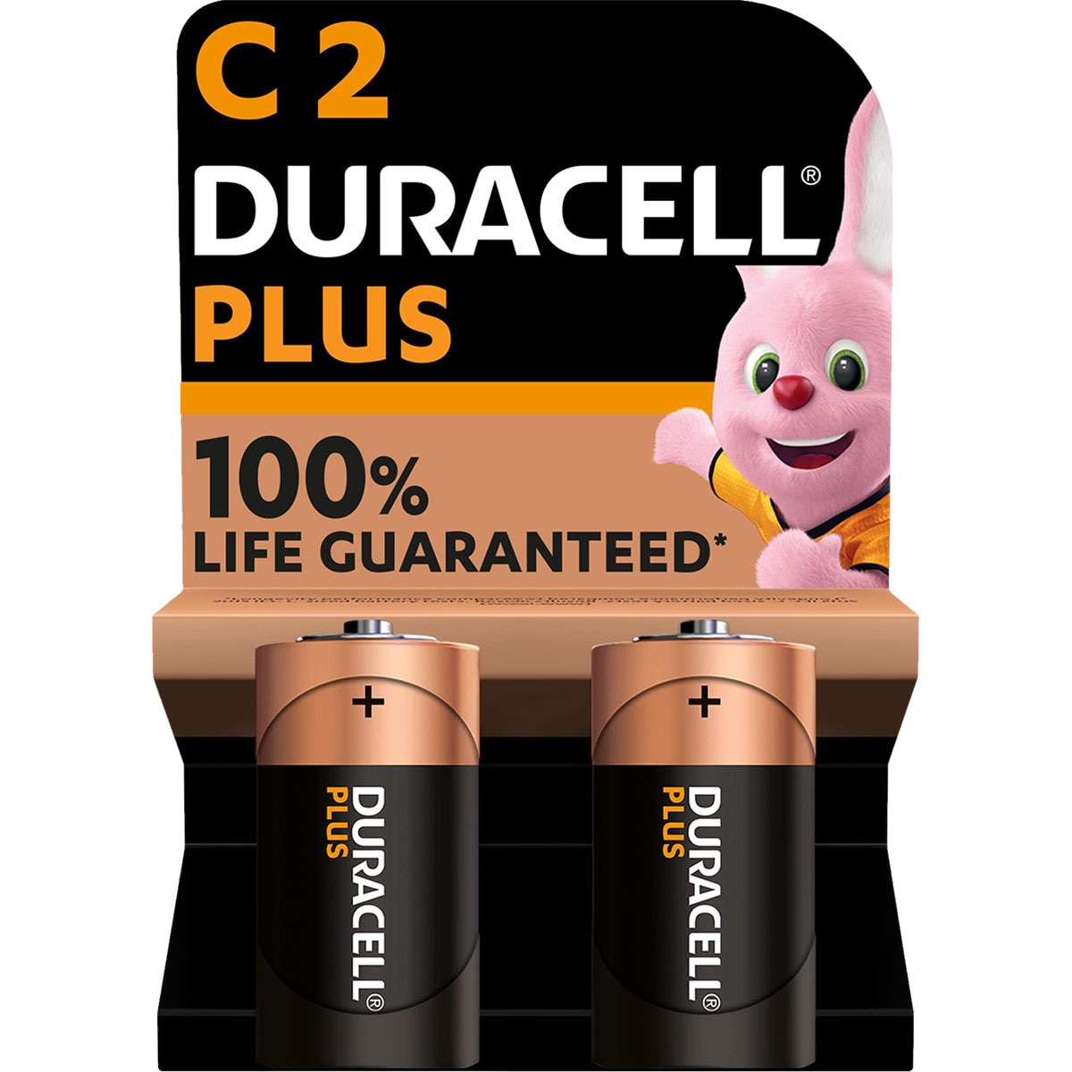Plus pilas C 2 alcalinas, 1.5 voltios, pila LR14 MN1400 blister 2 unidades