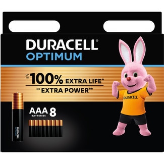 Optimum pilas AAA alcalinas, 1.5 Voltios, pila LR3 MX2400IMS blister 8 unidades - Duracell