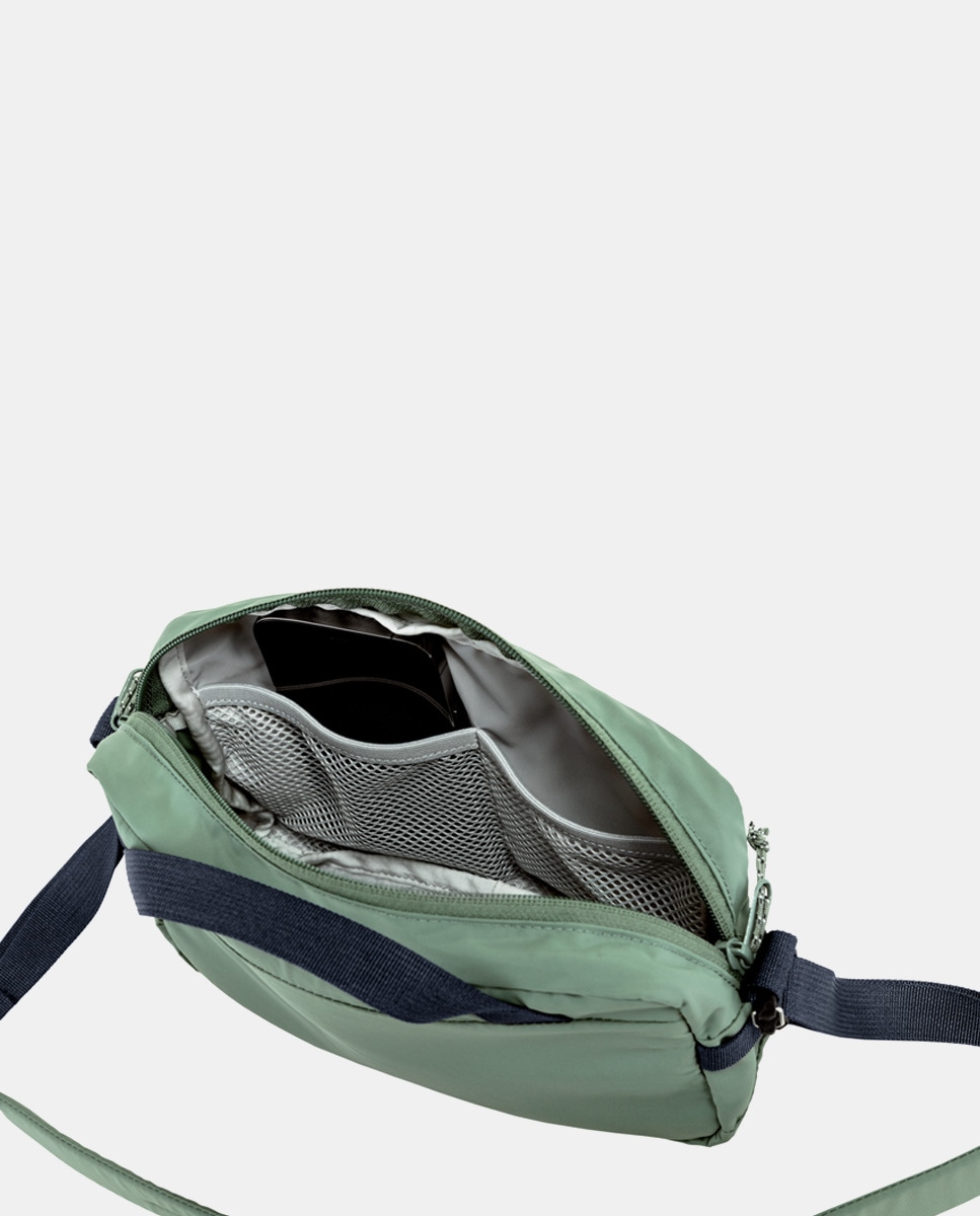 Mala a Tiracolo High Coast em Tecido Reciclado - Verde Água Verde Água-5