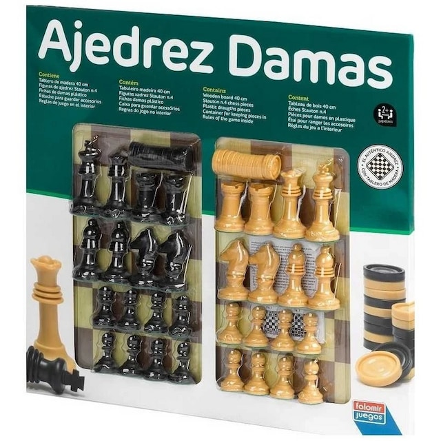 Imagem 0 de Xadrez + Damas 40 Cm + Acc