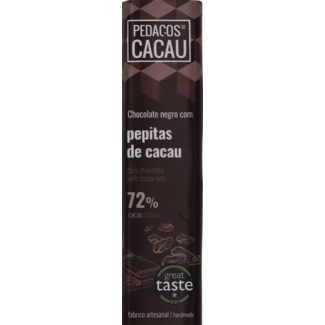 Chocolate com Pepitas tablete 30 g - Pedaços De Cacau