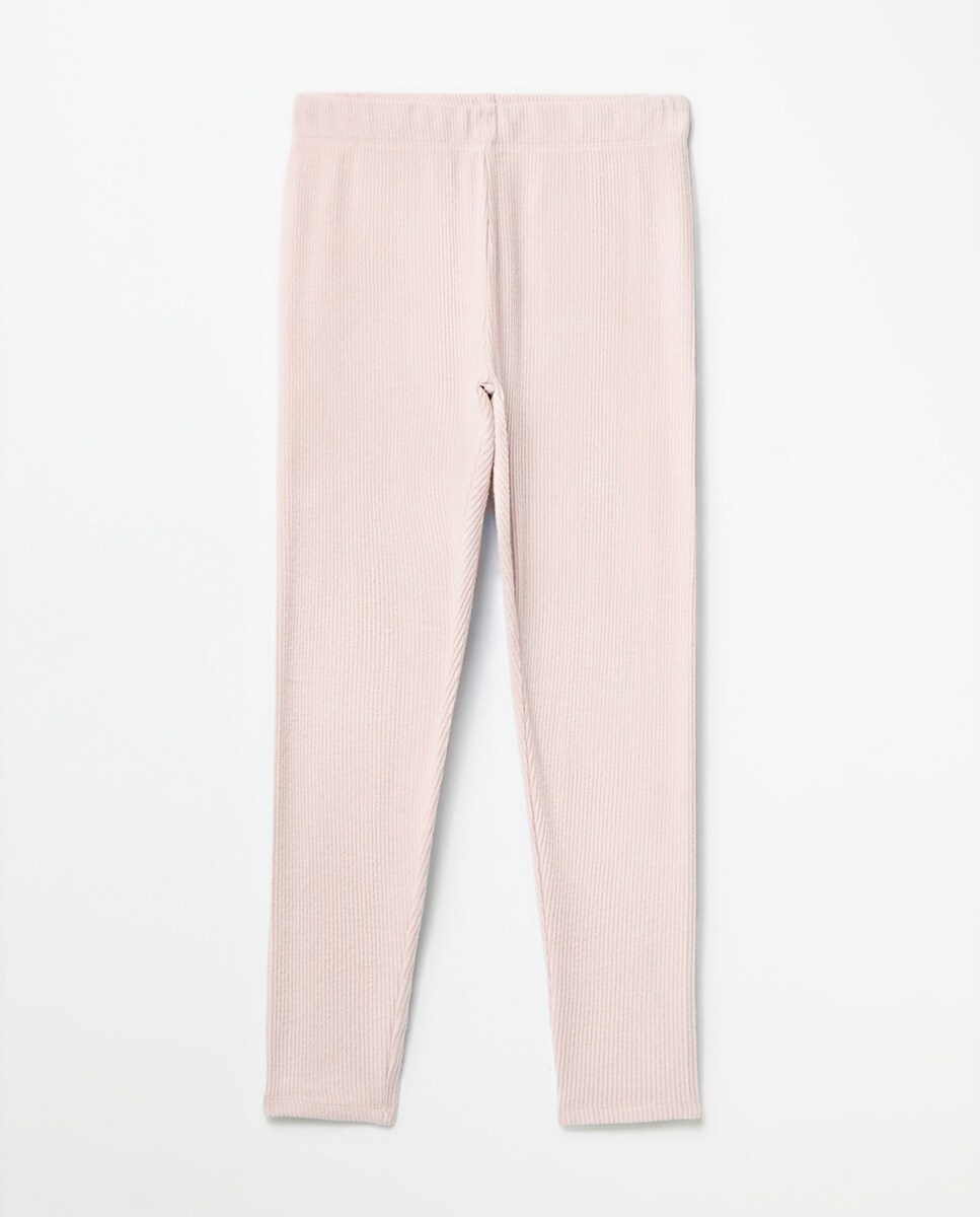 Leggings Caneladas Grossas Rosa-5