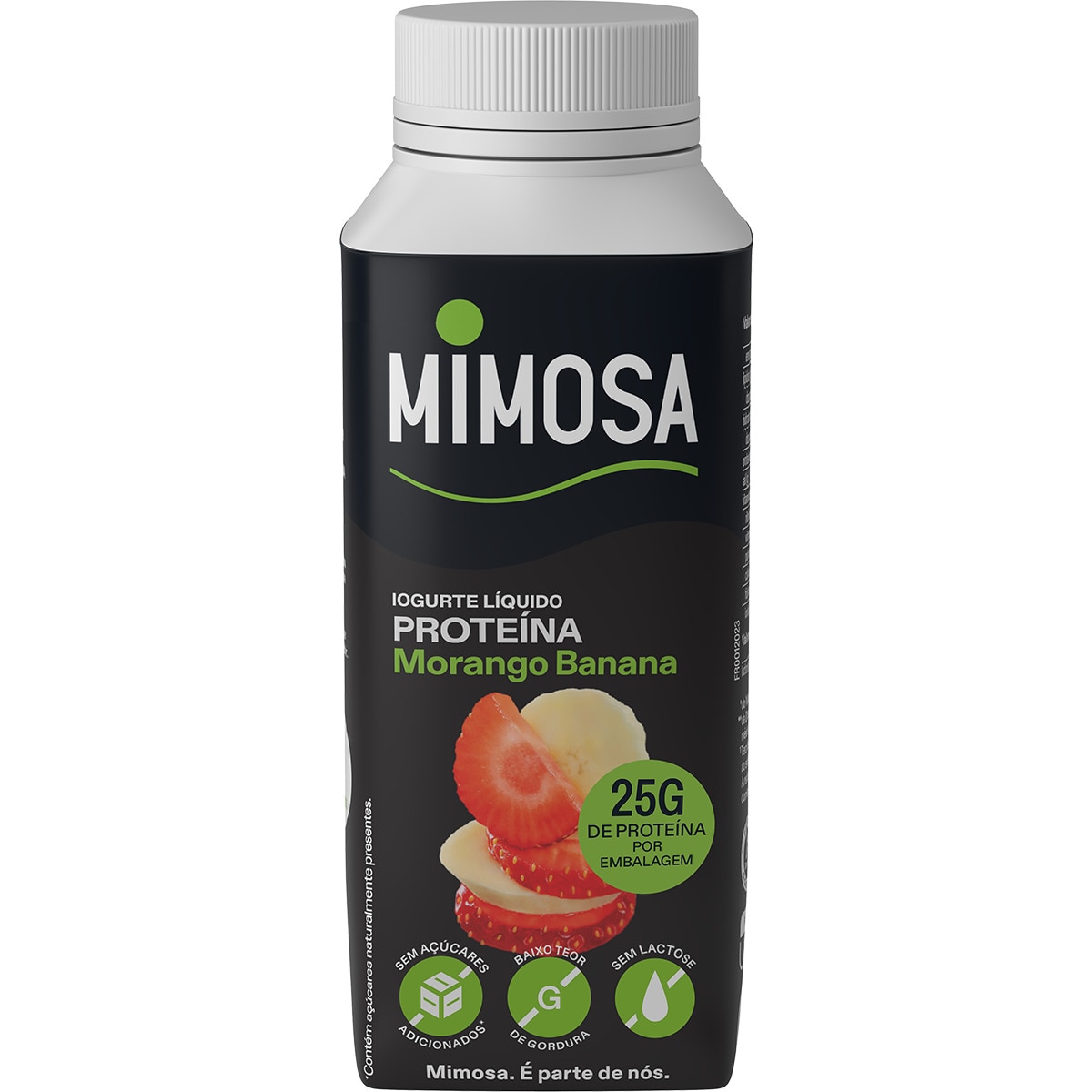 Iogurte Líquido Proteína Morango e Banana embalagem 250 g