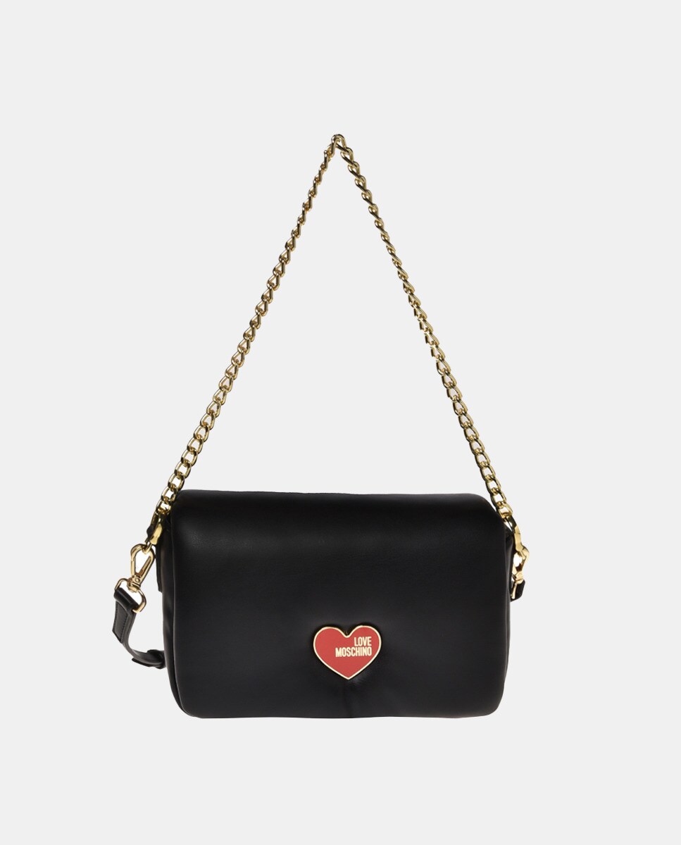 Bandolera mediana en negro con solapa · Love Moschino · El Corte Inglés