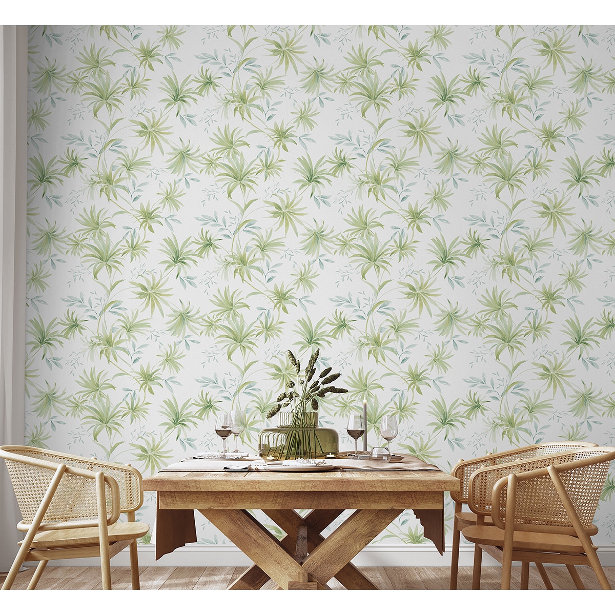 Papel pintado TNT Umbrella Palm Origins Rasch Verde-2