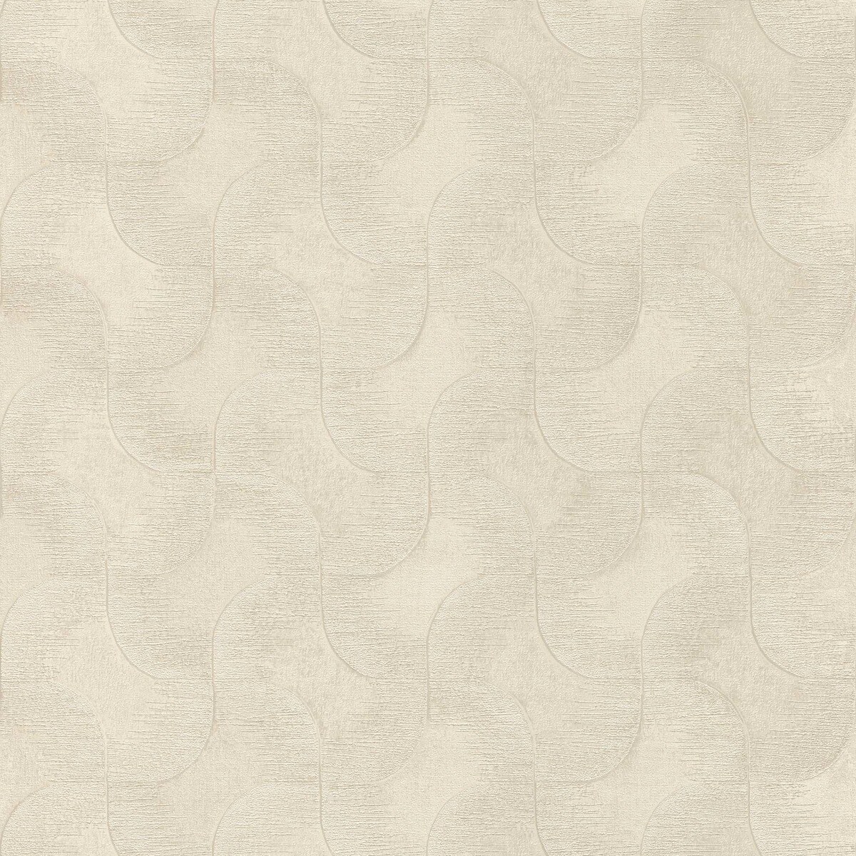 Papel de Parede TNT Ondas Geométricas Chicago Marfim-1