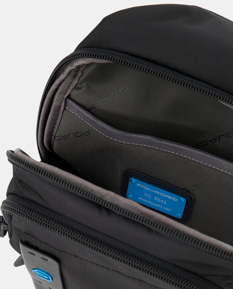 Mala a Tiracolo Grande com Compartimento para iPad Mini - Preto Preto-3